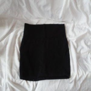 black mini skirt